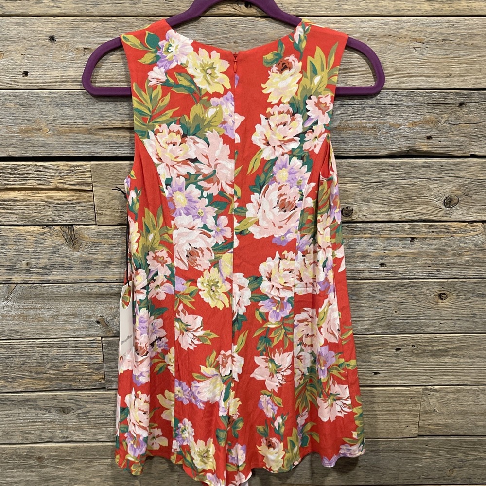 NWT Privacy Please Women's Red Cora Romper Size XS Floral Design‎ Sleeveless - Picture 6 of 8